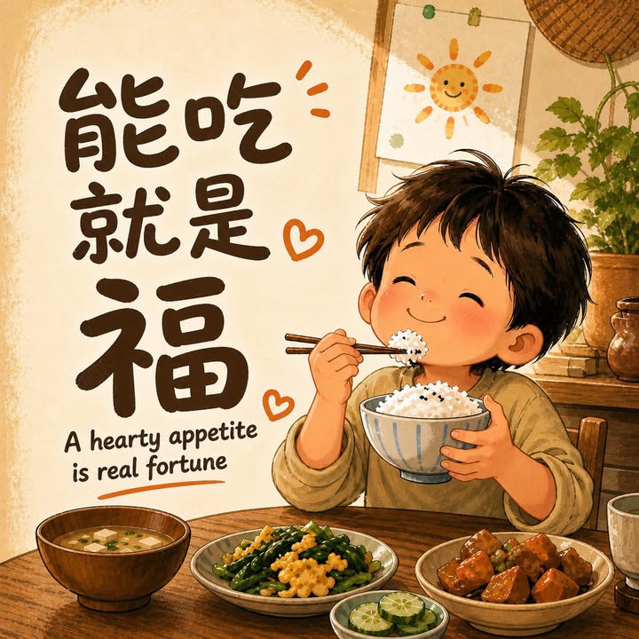 能吃就是福 A hearty appetite is real fortune(金菩提宗師 Facebook)