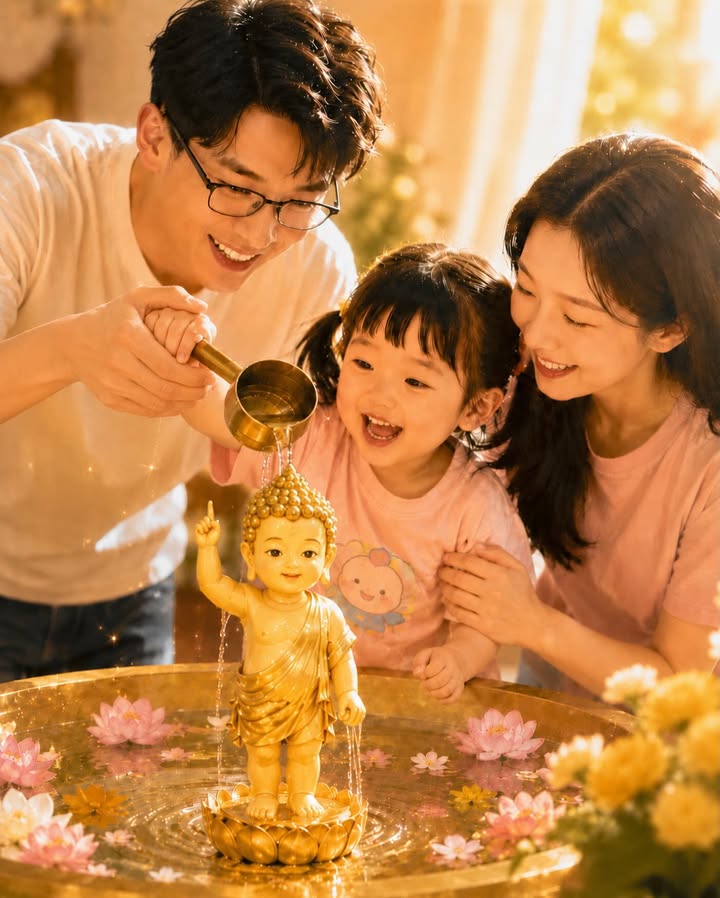 快乐浴佛！Joyful Bathing of the Buddha!(金菩提宗師 Facebook)