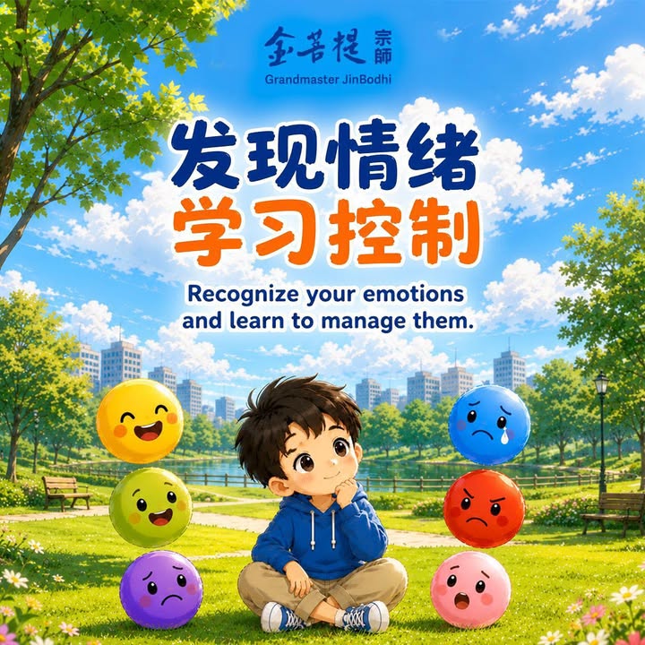 发现情绪，学习控制。 Recognize your emotions and learn to manage them(金菩提宗師 Facebook)