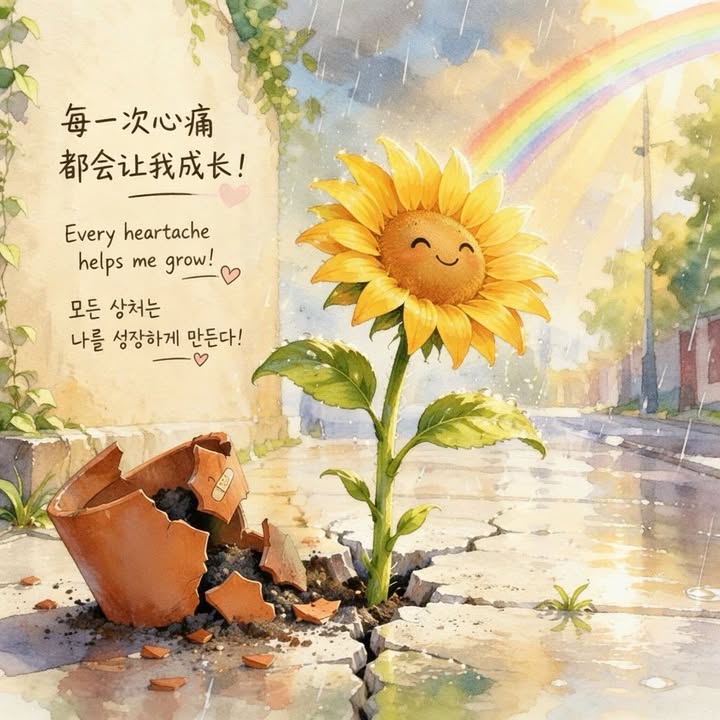 每一次心痛，都会让我成长！ Every heartache (金菩提宗師 Facebook)
